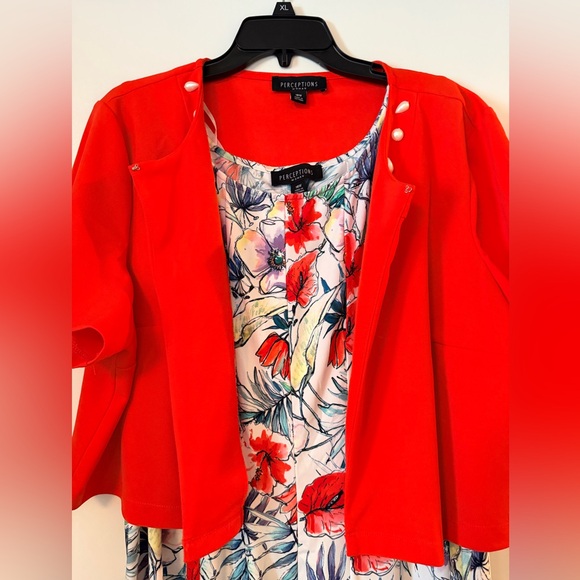 Perception ladies 2-piece floral dress and jacket, women’s 18W - Picture 3 of 8